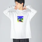 Yokaze_8の緑色の電車 Big Long Sleeve T-Shirt