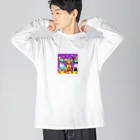 チワワ愛好家ショップのかぼちゃ大騒動！ハロウィン・チワワトリオの楽しいパーティー Big Long Sleeve T-Shirt