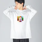 Useponzooのピクセルアート　ハム Big Long Sleeve T-Shirt