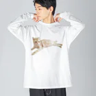 SOMARI_SATOのぐ〜たらねこ ビッグシルエットロングスリーブTシャツ