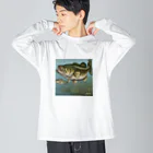 yuu1994 fishingのyuu1994fishing ビッグシルエットロングスリーブTシャツ