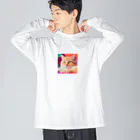 のぞかれ隊の写真で一言にゃん Big Long Sleeve T-Shirt