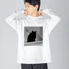 深夜の猫屋さんの深夜猫 ビッグシルエットロングスリーブTシャツ