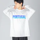 ON NOtEのポルトガル ロゴブルー ビッグシルエットロングスリーブTシャツ