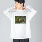 JjyunKaigaKoubouの2020年5月岡田美術館前 雨後の蓮の花 Big Long Sleeve T-Shirt