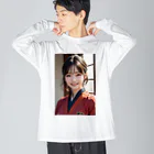 rubeusuの優しく微笑む町娘 Big Long Sleeve T-Shirt