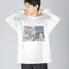 雲丹川 かがりのうにがわ Big Long Sleeve T-Shirt