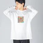 NYANKOのポジティブワード ビッグシルエットロングスリーブTシャツ