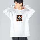 ToToMoの【ハロウィン】ロボット ビッグシルエットロングスリーブTシャツ