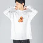 サウナ犬のサウナ犬 ビッグシルエットロングスリーブTシャツ