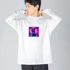 k-famのファッションドッグ・ピンク Big Long Sleeve T-Shirt