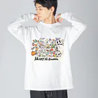 Pちゃんのハッピーハロウィン byハニーズ ビッグシルエットロングスリーブTシャツ