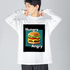 hAngryの【ハンバーガー】hAngry  ビッグシルエットロングスリーブTシャツ