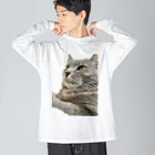 グレージュ猫ロッタン🐈‍⬛の緊張ロッタン Big Long Sleeve T-Shirt