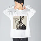 ニヒルうさぎ屋さんのニヒルうさぎ Ⅰ Big Long Sleeve T-Shirt