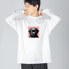 フリーダムの黒い子犬 Big Long Sleeve T-Shirt