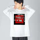 NOTCH.の『NOTCH.』ロゴ RED ビッグシルエットロングスリーブTシャツ