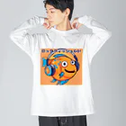 アジンガーのロックフィッシュGO! ビッグシルエットロングスリーブTシャツ