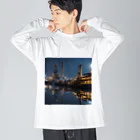 夜景ショップの夜景の綺麗な埠頭のグッズ Big Long Sleeve T-Shirt