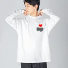 ３２１６のl love クロネコ Big Long Sleeve T-Shirt