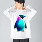 一人親方55歳FIREのスタイリッシュペンギン Big Long Sleeve T-Shirt