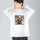 burusukaruの猫のタイガーくん Big Long Sleeve T-Shirt