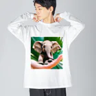 Tmagoのミニミニ子供ゾウ♪ Big Long Sleeve T-Shirt