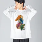 JIBUN SHOPの人間のよいところ・こわいところ（未未知歩歩子さん作） Big Long Sleeve T-Shirt