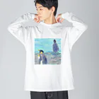 つぎのラピス島ペンギン ビッグシルエットロングスリーブTシャツ