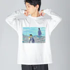 つぎのラピス島ペンギン ビッグシルエットロングスリーブTシャツ