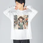 底辺の底辺好きな事を気ままに…。の走る元気な女の子 Big Long Sleeve T-Shirt