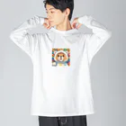 maloneyの被りものクマちゃん ビッグシルエットロングスリーブTシャツ