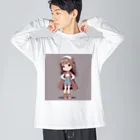 poteto_7のふんふんちゃんです|•'-'•)و✧ ビッグシルエットロングスリーブTシャツ