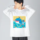 ニャン太郎ショップの楽しい海の中 ビッグシルエットロングスリーブTシャツ