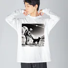 宇宙開発デザイン科の犬の散歩が日課です Big Long Sleeve T-Shirt