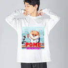 Pom-Dog'sのポメサイエンティスト Big Long Sleeve T-Shirt