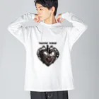 Love and peace to allの私は鉄の心臓を持っています ビッグシルエットロングスリーブTシャツ