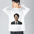 万年素人ショップの増税眼鏡 Big Long Sleeve T-Shirt