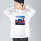 P.H.C（pink house candy）の富士山と紅葉、そして湖のグッズ Big Long Sleeve T-Shirt