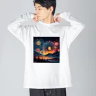 minimuniのＪ・HANABI ビッグシルエットロングスリーブTシャツ