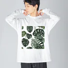 アガベマンの斑入りモンステラグッズ Big Long Sleeve T-Shirt