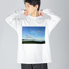 ブルームーンのあおぞらとびわこにいやされます。 Big Long Sleeve T-Shirt