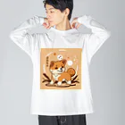 dcgnori／ワンコ画像の柴犬、縄文☆彡古代くん Big Long Sleeve T-Shirt