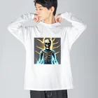 しゅ～とshopのスカルのグッズ Big Long Sleeve T-Shirt