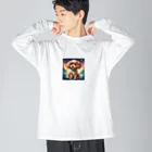 FortuneRiserの愛らしい犬 Big Long Sleeve T-Shirt