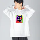 SuperTrioのCOLOR CAT ビッグシルエットロングスリーブTシャツ