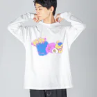 べ椅子の架空アニメロゴ(やにわにぱにっく) Big Long Sleeve T-Shirt