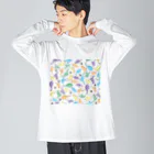 図鑑Tのスズリのきょうりゅういっぱい Big Long Sleeve T-Shirt