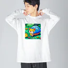 murafamilyのわんぱくハリネズミ【チッチ】 ビッグシルエットロングスリーブTシャツ