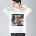ラディアンス・ストアの可愛い猫ちゃん ビッグシルエットロングスリーブTシャツ